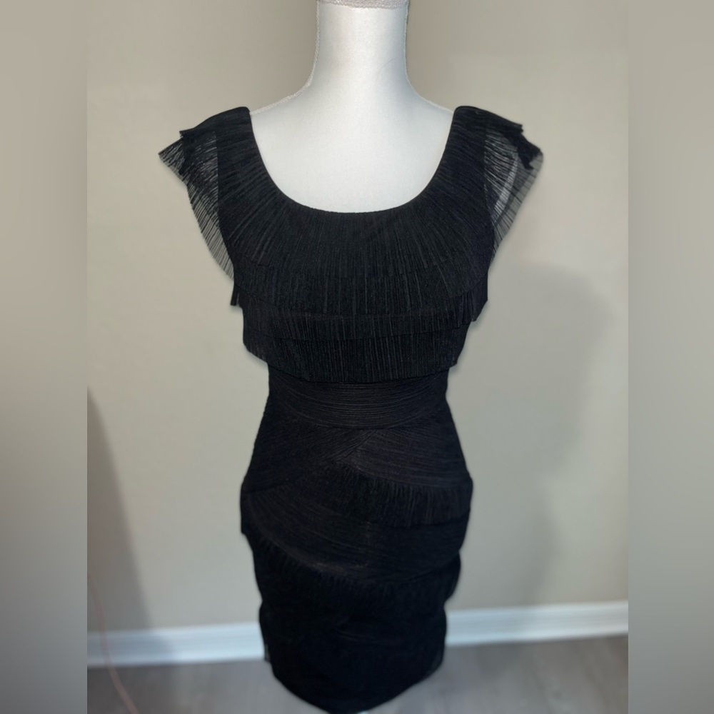 BCBGMaxAzria Black Ruffle ‘Briana’ Bodycon Dress, NWT - Picture 12 of 13